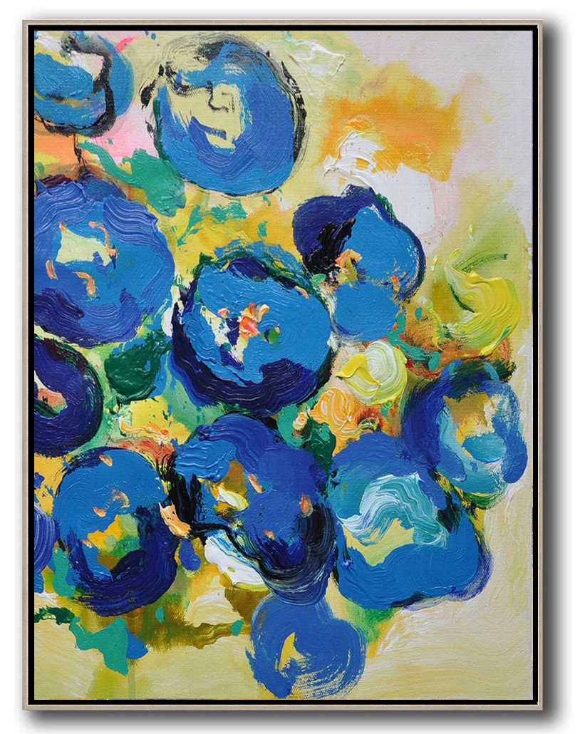 Palette Knife Abstract Flowers #L13B - Click Image to Close